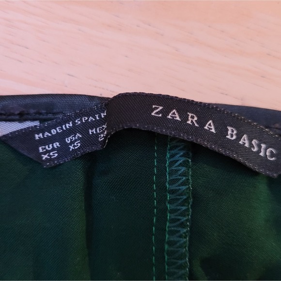 Zara Emerald Green Half Sleeve Drawstring Waist Casual Dress - Picture 12 of 12